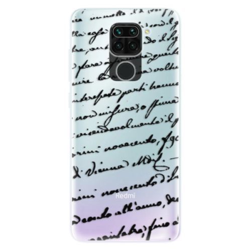Odolné silikónové puzdro iSaprio - Handwriting 01 - black - Xiaomi Redmi Note 9