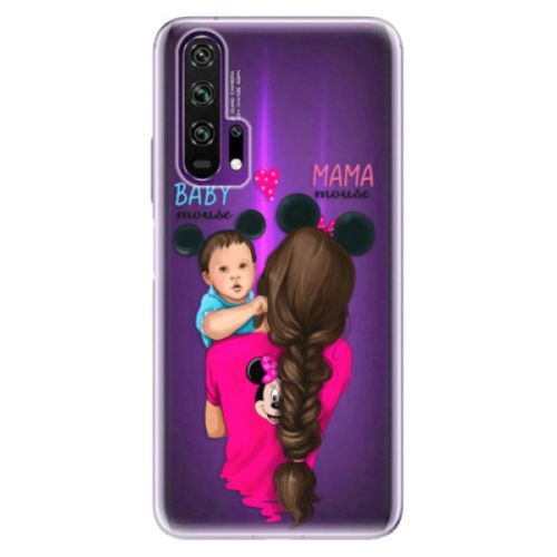 Odolné silikónové puzdro iSaprio - Mama Mouse Brunette and Boy - Honor 20 Pro