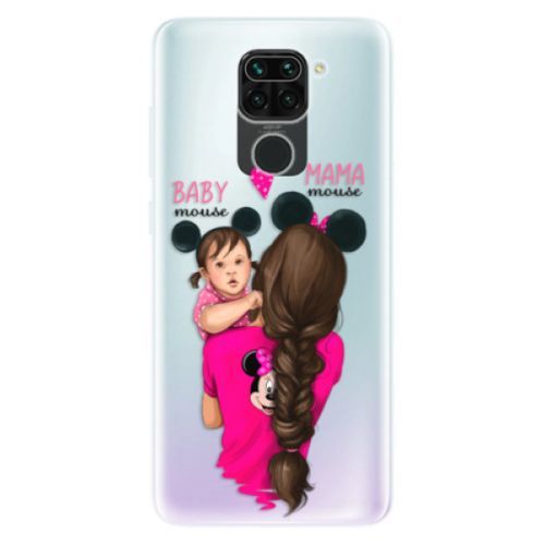 Odolné silikónové puzdro iSaprio - Mama Mouse Brunette and Girl - Xiaomi Redmi Note 9