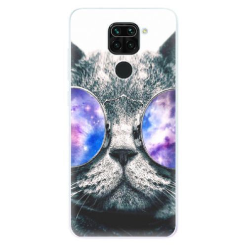 Odolné silikónové puzdro iSaprio - Galaxy Cat - Xiaomi Redmi Note 9