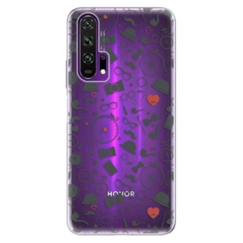 Odolné silikónové puzdro iSaprio - Vintage Pattern 01 - black - Honor 20 Pro