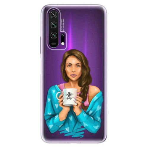 Odolné silikónové puzdro iSaprio - Coffe Now - Brunette - Honor 20 Pro