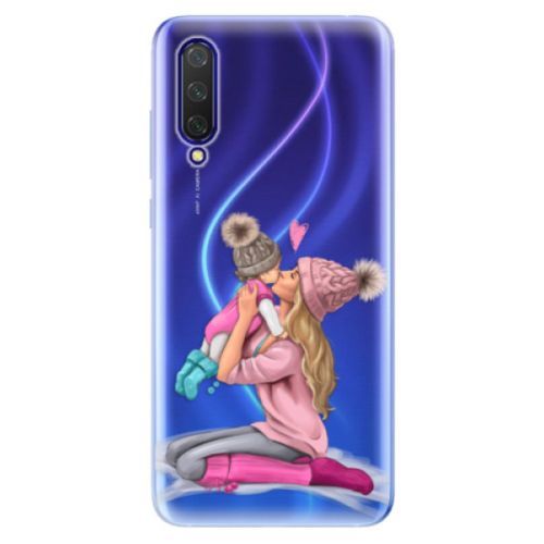 Odolné silikónové puzdro iSaprio - Kissing Mom - Blond and Girl - Xiaomi Mi 9 Lite