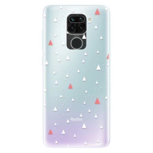 Odolné silikónové puzdro iSaprio - Abstract Triangles 02 - white - Xiaomi Redmi Note 9
