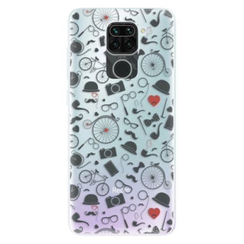 Odolné silikónové puzdro iSaprio - Vintage Pattern 01 - black - Xiaomi Redmi Note 9