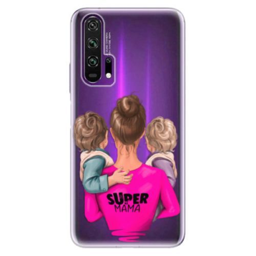 Odolné silikónové puzdro iSaprio - Super Mama - Two Boys - Honor 20 Pro
