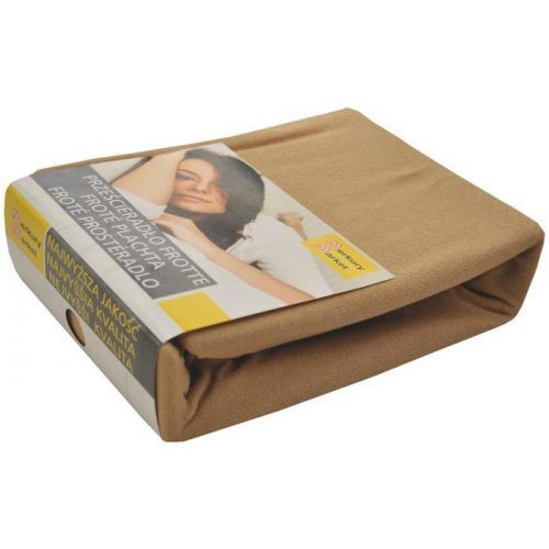 Froté plachta s gumkou 1,6/2,0 kol3 kavová