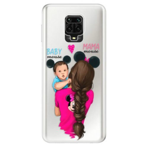 Odolné silikónové puzdro iSaprio - Mama Mouse Brunette and Boy - Xiaomi Redmi Note 9 Pro / Note 9S