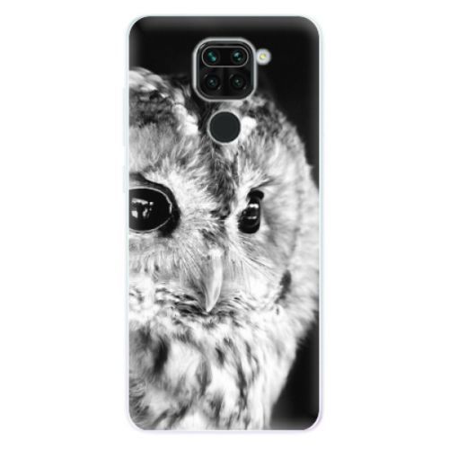 Odolné silikónové puzdro iSaprio - BW Owl - Xiaomi Redmi Note 9