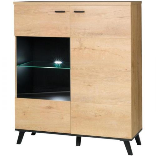 Komoda 4 John dub lefkas/čierna