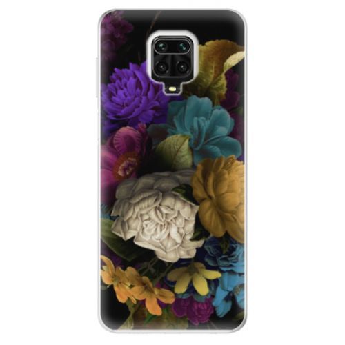 Odolné silikónové puzdro iSaprio - Dark Flowers - Xiaomi Redmi Note 9 Pro / Note 9S