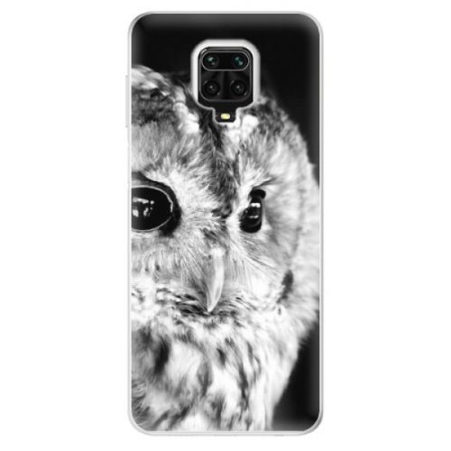 Odolné silikónové puzdro iSaprio - BW Owl - Xiaomi Redmi Note 9 Pro / Note 9S