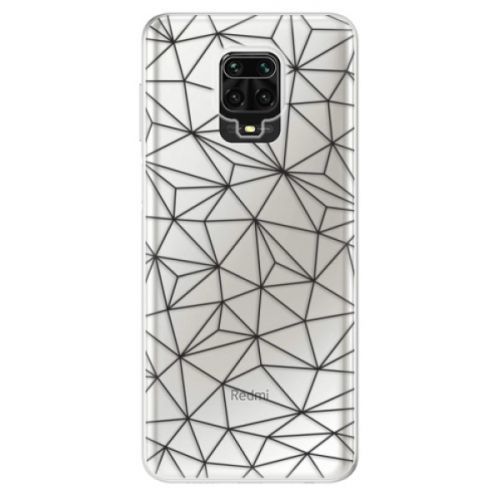 Odolné silikónové puzdro iSaprio - Abstract Triangles 03 - black - Xiaomi Redmi Note 9 Pro / Note 9S