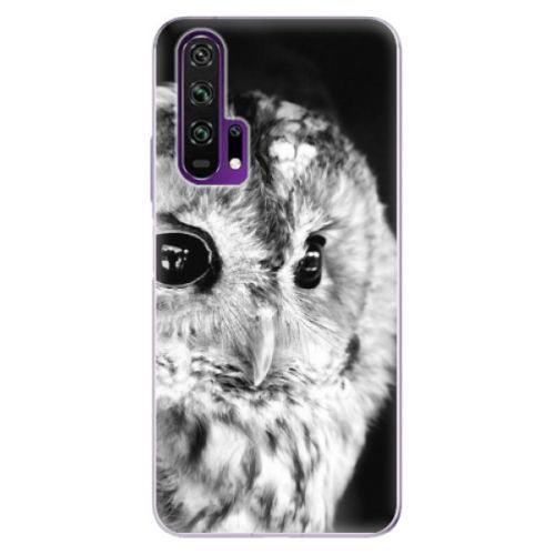 Odolné silikónové puzdro iSaprio - BW Owl - Honor 20 Pro