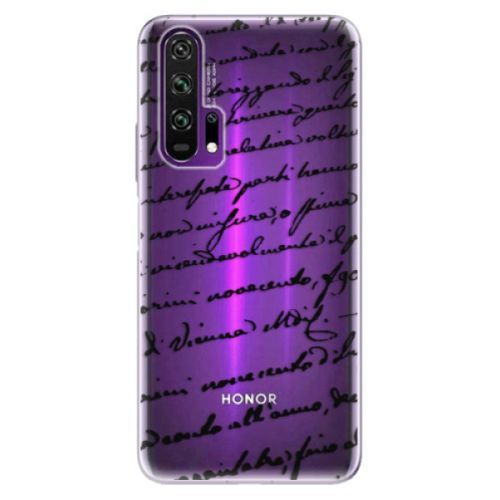 Odolné silikónové puzdro iSaprio - Handwriting 01 - black - Honor 20 Pro
