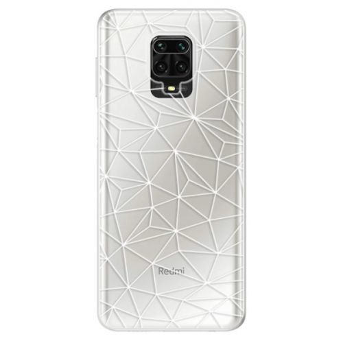 Odolné silikónové puzdro iSaprio - Abstract Triangles 03 - white - Xiaomi Redmi Note 9 Pro / Note 9S