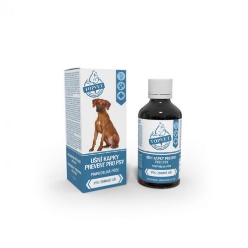 TOPVET Ušné kvapky prevent pre psov 50ml 50 ml