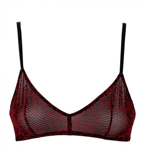 DKNY - Mesh red snake print podprsenka