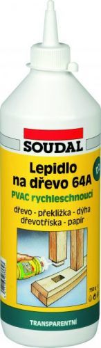 Soudal lepidlo na drevo 64A rýchloschnúce Biela,750g