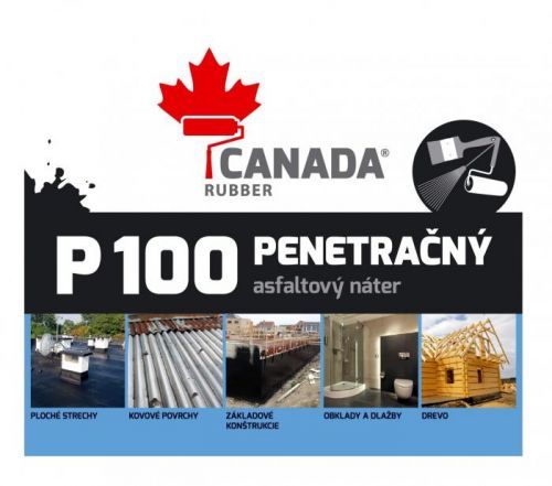 Canada Rubber P100 penetrácia Hnedočierna,5kg