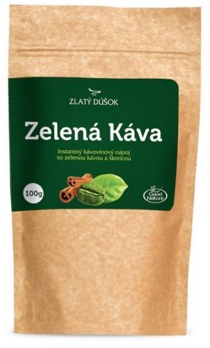 Zlatý Dúšok Zelená Káva instantný kávovinový nápoj so škoricou 100 g