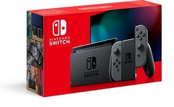 NINTENDO SWITCH CONSOLE WITH GRAY JOY-CON
