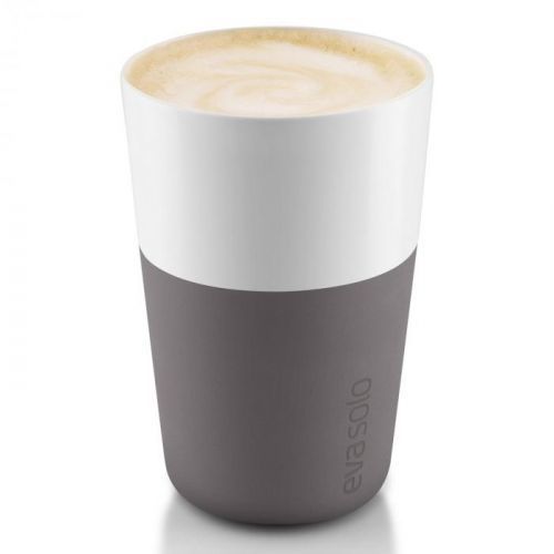 Termohrnčeky na café latte 360 ml 2 kusy sivé