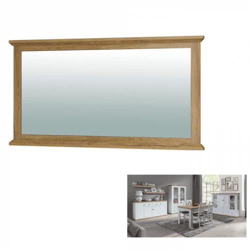 Zrcadlo MZ16, bílá/dub grand, LEON