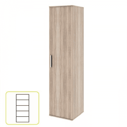 Skříň policová úzká, dub sonoma, DUNAJ TYP 3