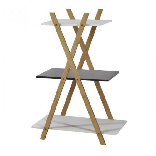 Regál, šedá / bílá, HARUN