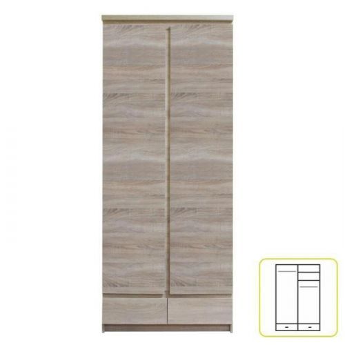 Skříň 2D2S, dub sonoma, PANAMA Typ 01