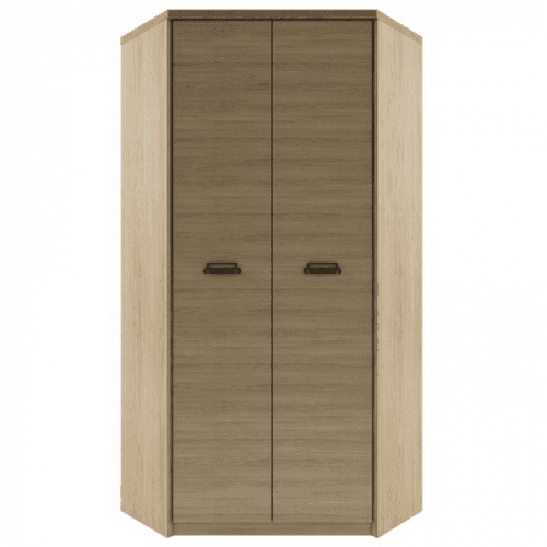 Skříň rohová 2D, dub madura / wellington, DIAZ