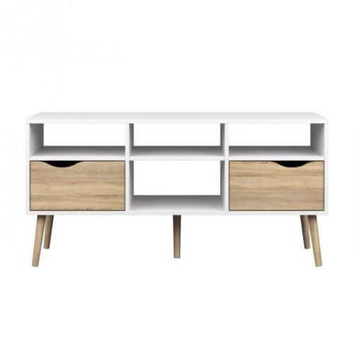 TV stolek / skříňka, dub sonoma/bílá, OSLO 75391