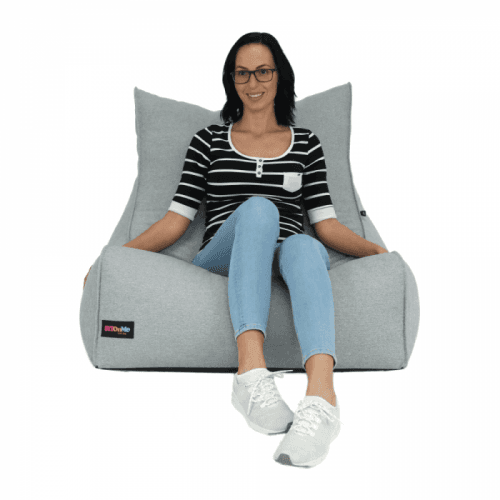 Sedací vak, světlešedá látka, EGALEO