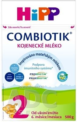 HiPP 2 BIO Combiotik následná mliečna výživa (od ukončeného 6. mesiaca) 1x500 g