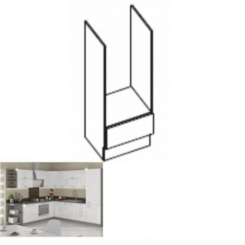 Skříňka dolní, bílá vysoký lesk, PRADO 60 DG BB