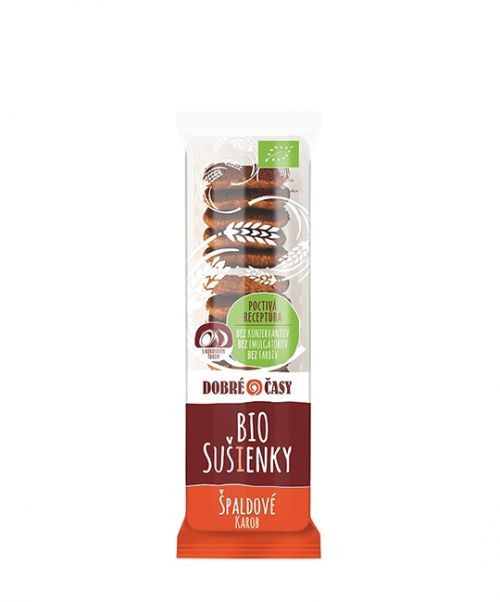 Špaldové sušienky - karob  DOBRÉ ČASY 100 g