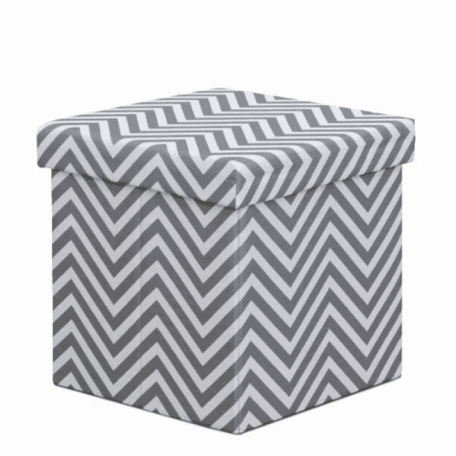 Taburet, šedá/bílá, GAZMEND