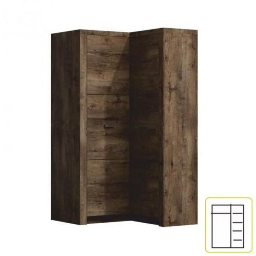 Rohová skříň, jasan tmavý, INFINITY