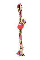 Hračka pes TENNIS BALL ROPE laso 50cm Zolux
