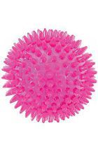 Hračka pes BALL TPR POP 13cm s ostny růžová Zolux
