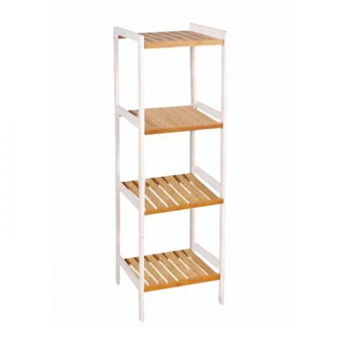 Regál, přírodní bambus / bílá, ERAVA typ2