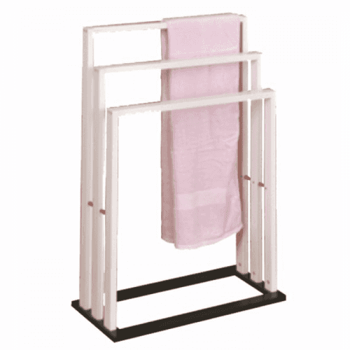 Stojan na ručníky, bílá / černá, KOMO NEW