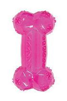 Hračka pes kost BONE TPR POP 12cm růžová Zolux