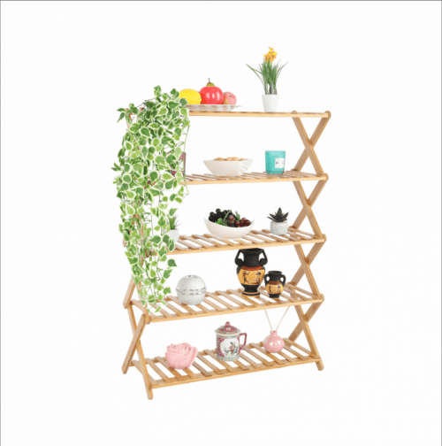 Regál, bambus, TOSEA