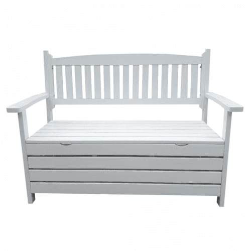 Zahradní lavička, bílá, 124cm, DILKA