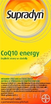 Supradyn CoQ10 Energy šumivé tablety s pomarančovou príchuťou 1x30 ks