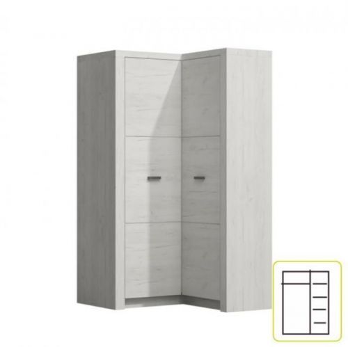 Rohová skříň 14, jasan bílý, INFINITY 14