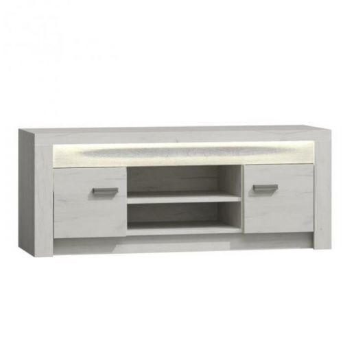 RTV stolek / skříňka, jasan bílý, INFINITY I-09