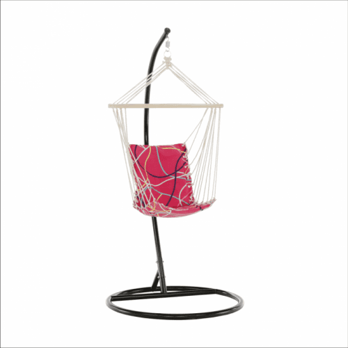 Závěsné křeslo, růžová / vzor, KEROL